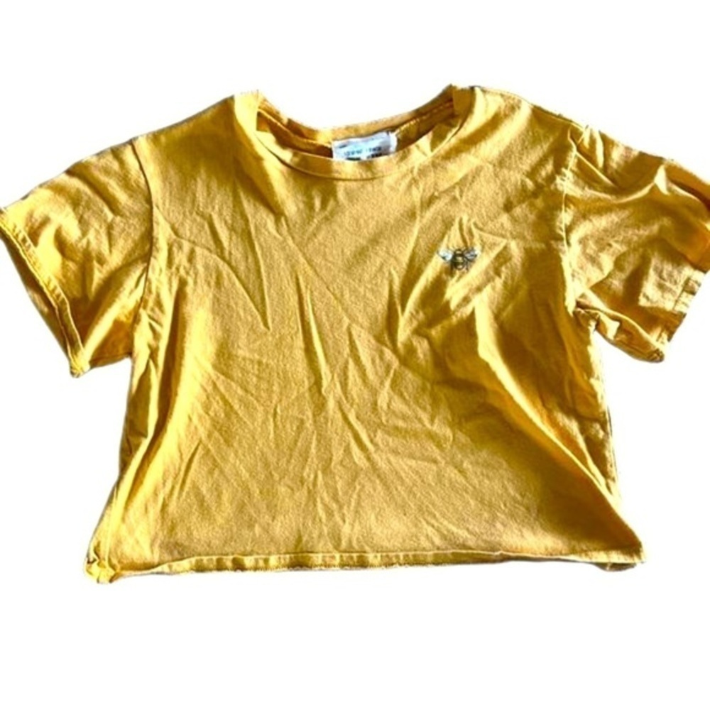 French Pastry Save the Bees Crop Tee Size XS